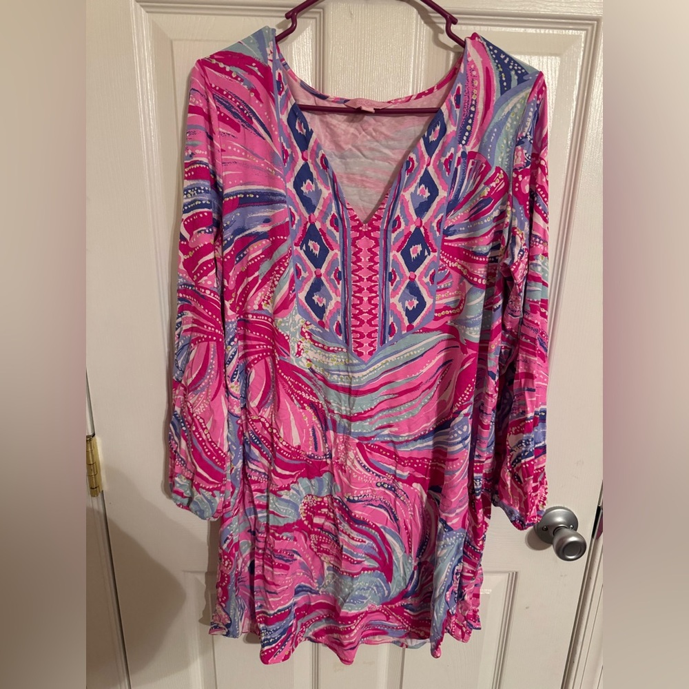Lilly Pulitzer Pink and Blue Floral Dress